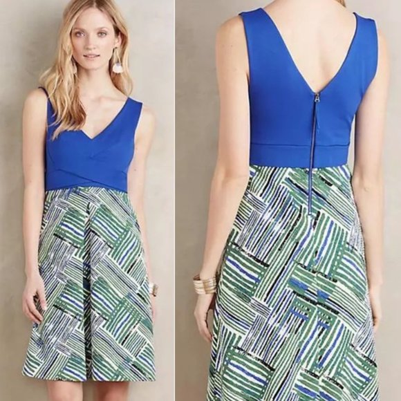 Anthropologie Dresses & Skirts - Anthro Blue & Green HD in Paris Ardmore Dress